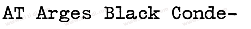 AT Arges Black Conde字体转换